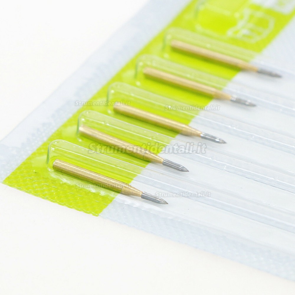 10 Pezzi WaveDental TF 7902 Fresa estremità conica stretta in metallo duro a 12 lame